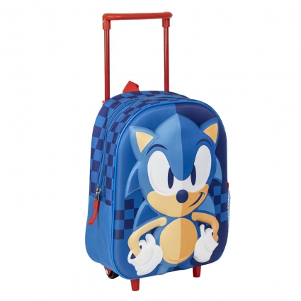 MOCHILA INFANTIL TROLLEY 3D SONIC