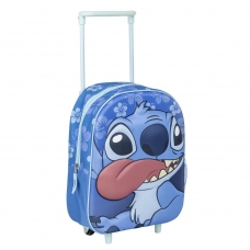 MOCHILA INFANTIL TROLLEY 3D STITCH