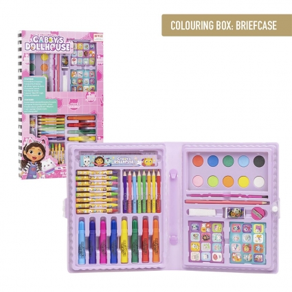 SET PAPELERÍA COLOREABLE CAJA GABBY´S DOLLHOUSE