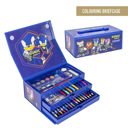 SET PAPELERÍA COLOREABLE MALETÍN SONIC PRIME