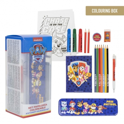 SET PAPELERÍA COLOREABLE PAW PATROL