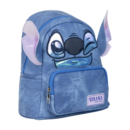 MOCHILA CASUAL MODA APLICACIONES STITCH