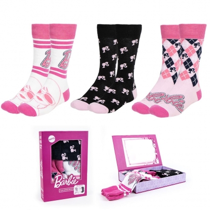 PACK CALCETINES 3 PIEZAS BARBIE