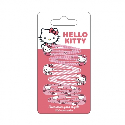 ACCESORIOS PELO CLIPS 6 PIEZAS HELLO KITTY