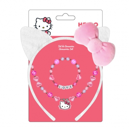 BISUTERIA PACK 3 PIEZAS HELLO KITTY