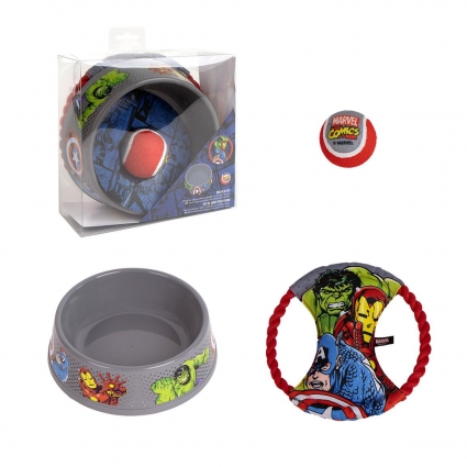 SET PARA MASCOTAS JUGUETE MARVEL