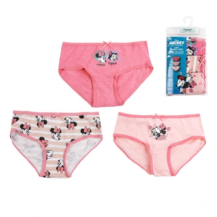 PACK BRAGUITAS SINGLE JERSEY 3 PIEZAS MINNIE