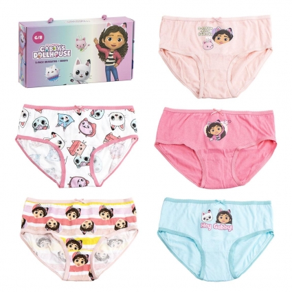 PACK BRAGUITAS SINGLE JERSEY 5 PIEZAS GABBY´S DOLLHOUSE