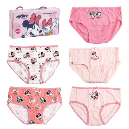 PACK BRAGUITAS SINGLE JERSEY 5 PIEZAS MINNIE