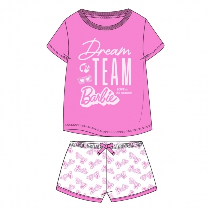 PIJAMA CORTO SINGLE JERSEY BARBIE