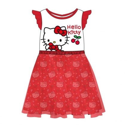 VESTIDO SINGLE JERSEY FANTASIA HELLO KITTY