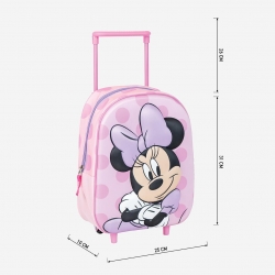 MOCHILA INFANTIL TROLLEY 3D MINNIE