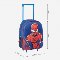 MOCHILA INFANTIL TROLLEY 3D SPIDERMAN