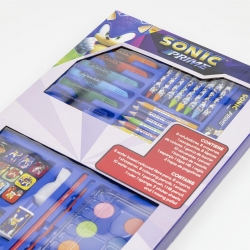 SET PAPELERÍA COLOREABLE CAJA SONIC PRIME