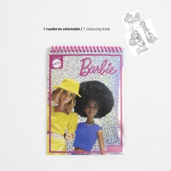 SET PAPELERÍA COLOREABLE DISPLAY BARBIE