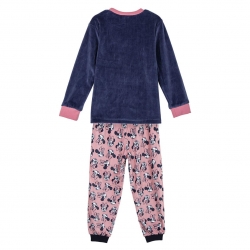 PIJAMA LARGO CORAL FLEECE APLICACIONES MINNIE