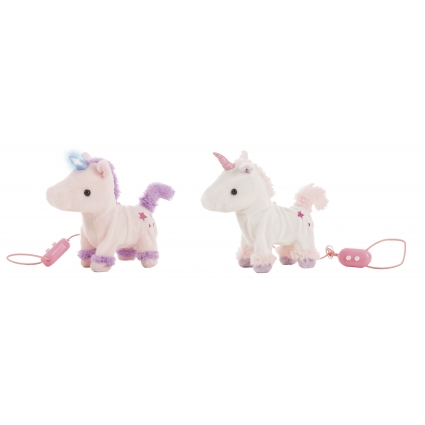 UNICORNI 2 COL SURT. CON LUZ 23 CM